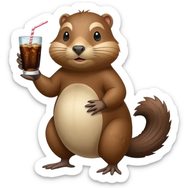 Haz un ornitorrinco es como cuerpo de nutria tiene pico cola de castor y patas de pato sticker