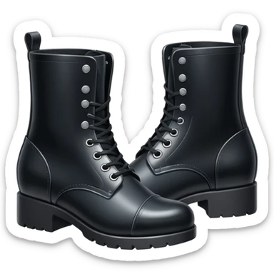 A pair of black boots sticker
