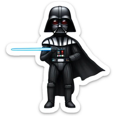 Darth Vader with a saber staff sticker