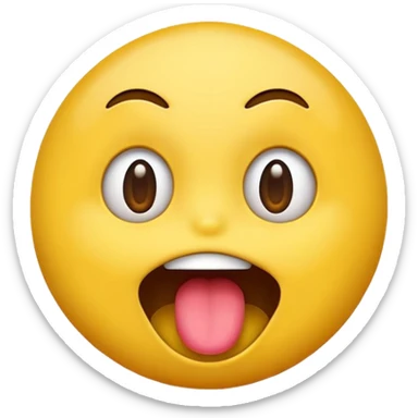 emoji shaking its tongue ￼ sticker