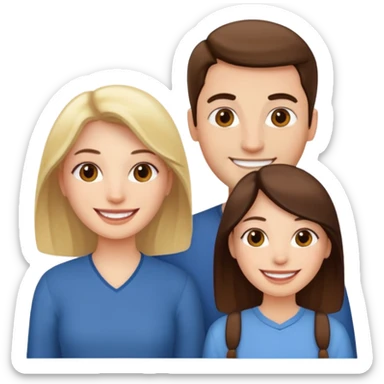 Two bling women and a man threesome sticker