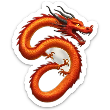 Chinese dragon Ouroboros sticker