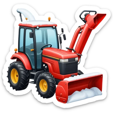 Tractor snow blower sticker