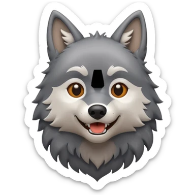 uluyan sevimli kurt tamamı sticker