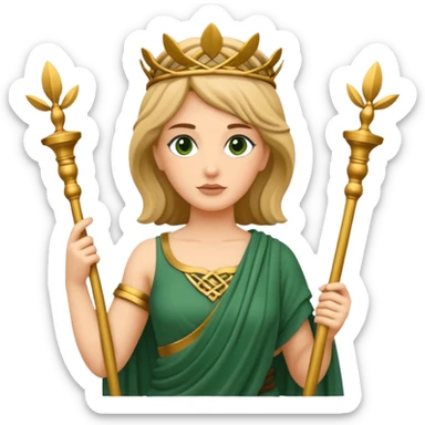 Une femme païen celtique en style statue de la liberté sticker