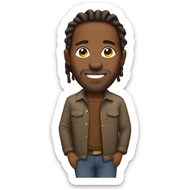 A Brownskin man with locs sticker