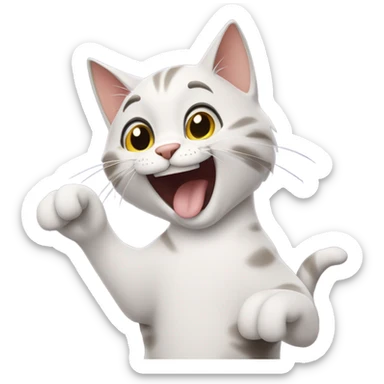 cat saying thank you sticker