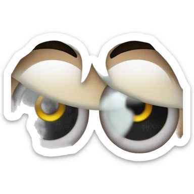 Eyeballs emoji with typhoon emoji as pupils sticker