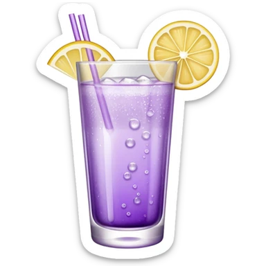 Cocktail light purple with high glass sticker