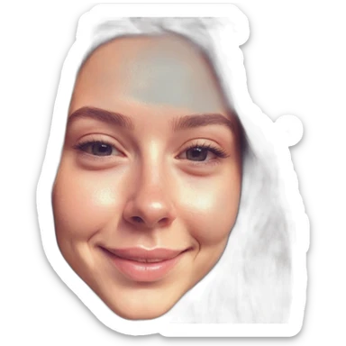 Girl with dimple  sticker