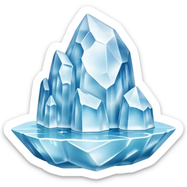 A 3D iceberg in Apple Memoji style
 sticker