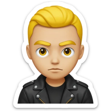 A baddie with circular yellow head sticker