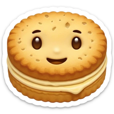 bitten vanilla biscuit sticker