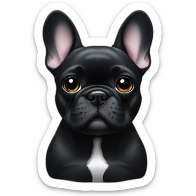 French Bulldog total black sticker