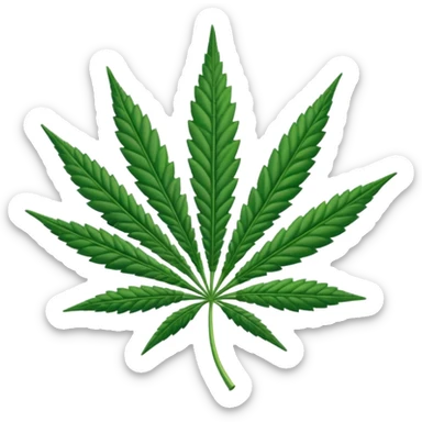 Cannabis leaf sticker