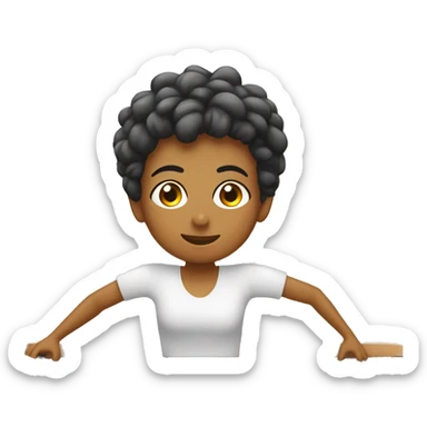 Pilates reformer pelo castaño postura teaser sticker