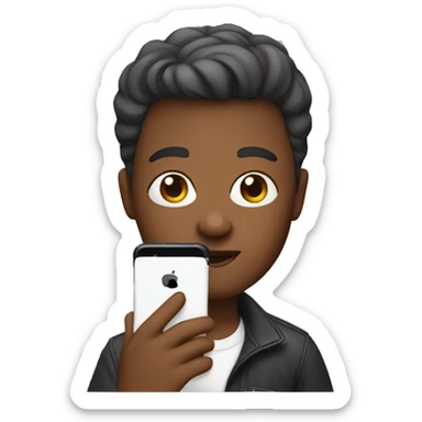 A Memoji holding a iPhone sticker