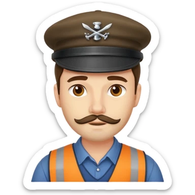 SCOTTISH MAN WITH STUBBLE PRODUCER AT WORK sticker