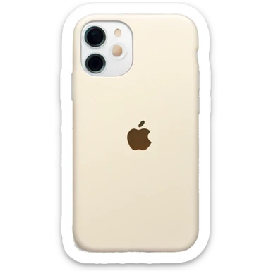 white iPhone 14 with beige checkered case sticker