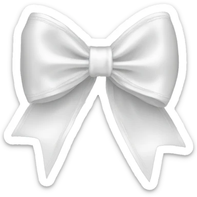 white satin bow sticker