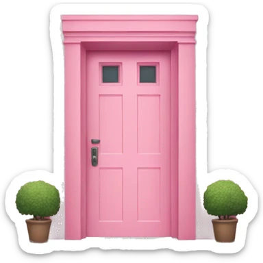 Pink door sticker