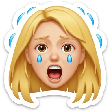 Una niña gritando sticker