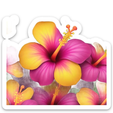 hawai flower sticker