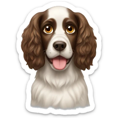 The dog is a Russian spaniel sticker