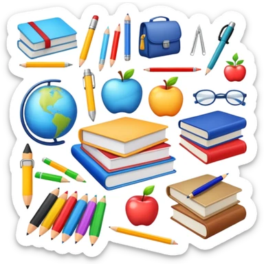 school supplies sticker