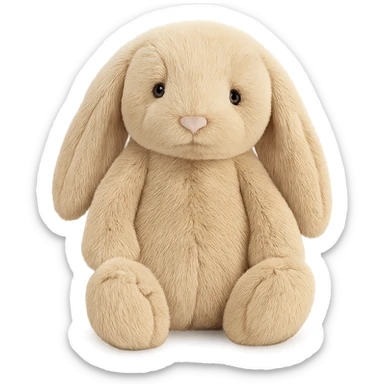 cute holland lop jellycat bunny plushie sticker