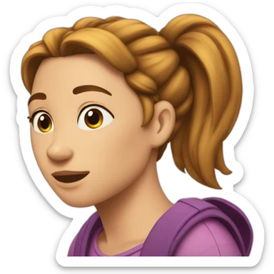 anna-with-ponytail sticker