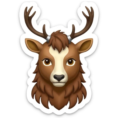 crea una mascota de equipo que sea un venado y lleve un chaleco con el nombre de telamon sticker