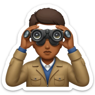 on the lookout binoculars sticker