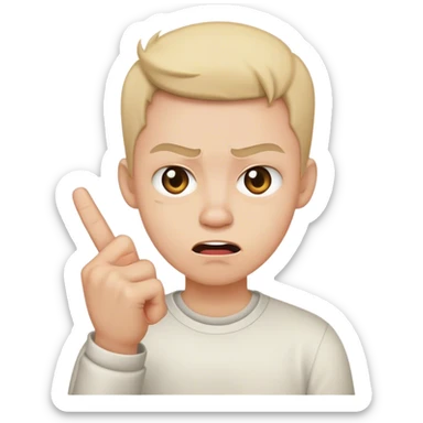 mad emoji with middle finger  sticker