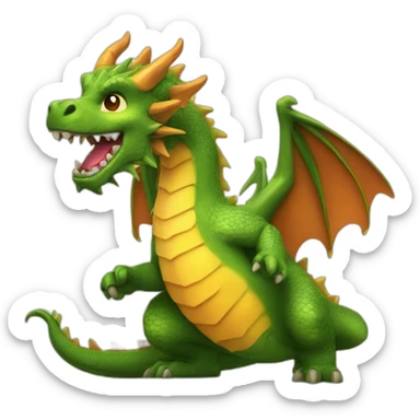 Dragon feu qui fait la fiesta sticker