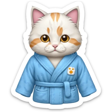 scottish cat with bathrope sticker