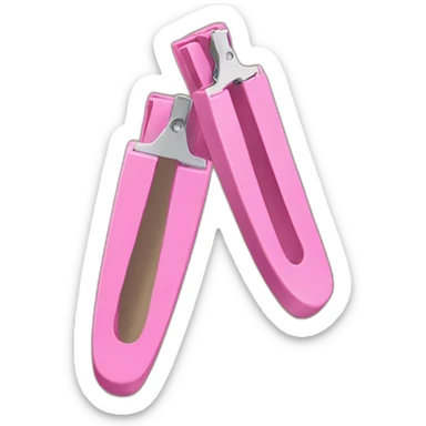 Two pink clothes pins  sticker