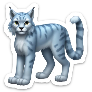 A blue lynx full body sticker