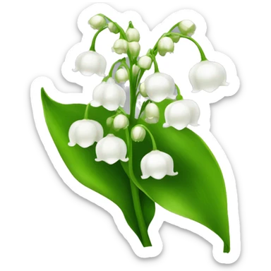 lily of the valley flower sticker