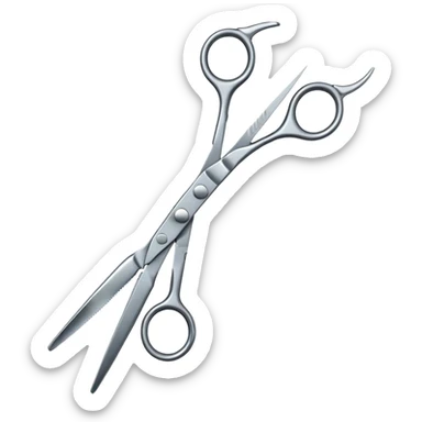 hairdressing scissors with finger rest sticker
