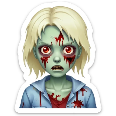 Zombie pretty girl sticker