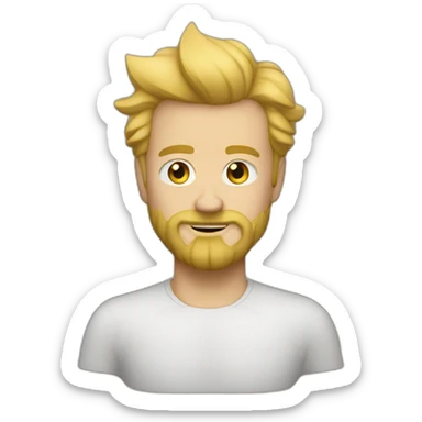 Homme chauve avec petite barbe blonde sticker
