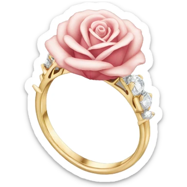 Rose engagement ring sticker
