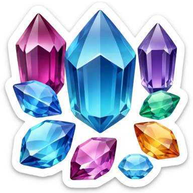 Crystals gemstones sticker