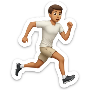 A man trying to escape getting jumped sticker