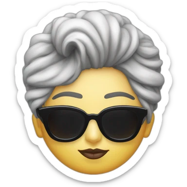 Lady gaga avec de grosse lunettes de soleil noir  sticker