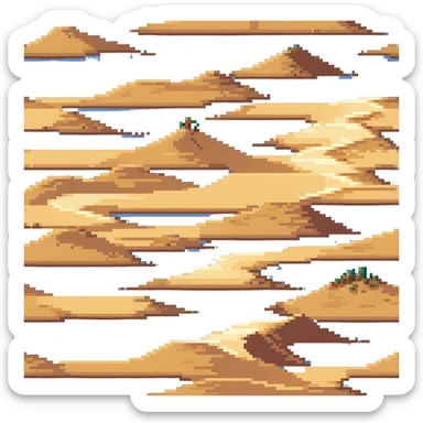 sand dunes in a vast desert sticker