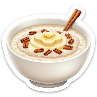 rice porridge with cinnamonsugar and butter sticker