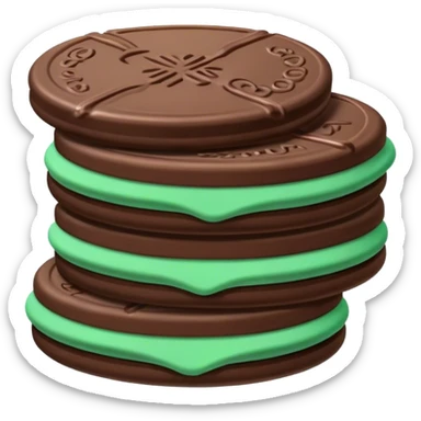 Girl Scout thin mint cookies stack sticker