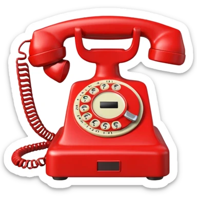 telephone red sticker